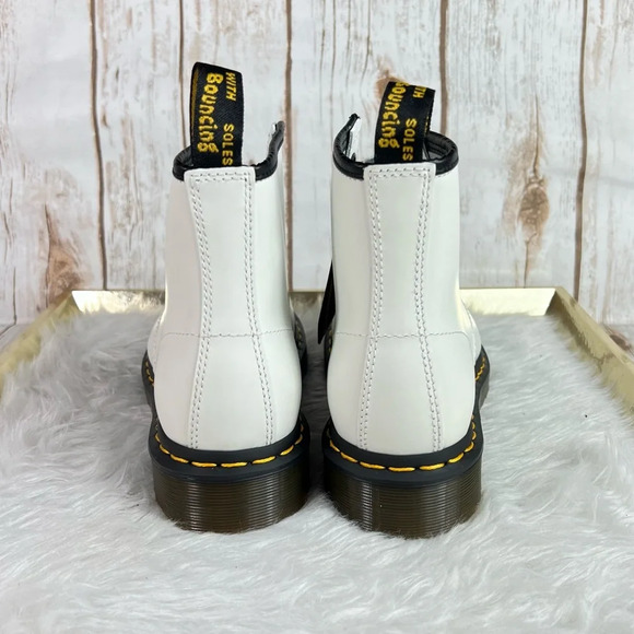 New Dr. Martens 101 YS Yellow Stitch Smooth Leather Ankle Boots - Picture 6 of 12